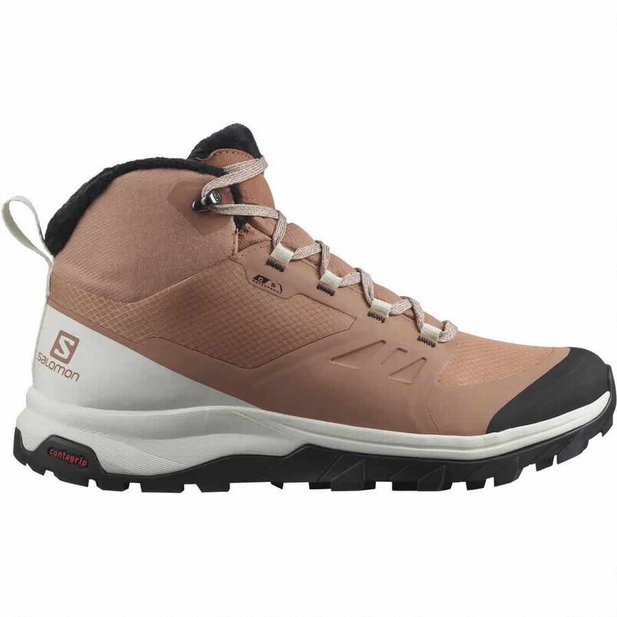 Salomon Outsnap Climasalomon™ Vanntette Vintersko Dame Brune (EZI463VJ)